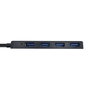AISENS Hub USB 3.0 con 4 Puertos Tipo A, Negro